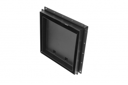 Решетка скрытого монтажа FoZa ПОД ПЛИТКУ 207х207 с вентилятором 100СНК, обратный клапан, таймер+датчик влажности, черная, 100мм