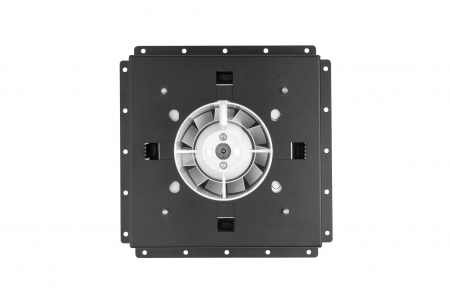 Теневой диффузор под плитку с вентилятором FoZa 207х207 с вентилятором на шарикоподшипнике 100СК, обратный клапан, черная, 100мм